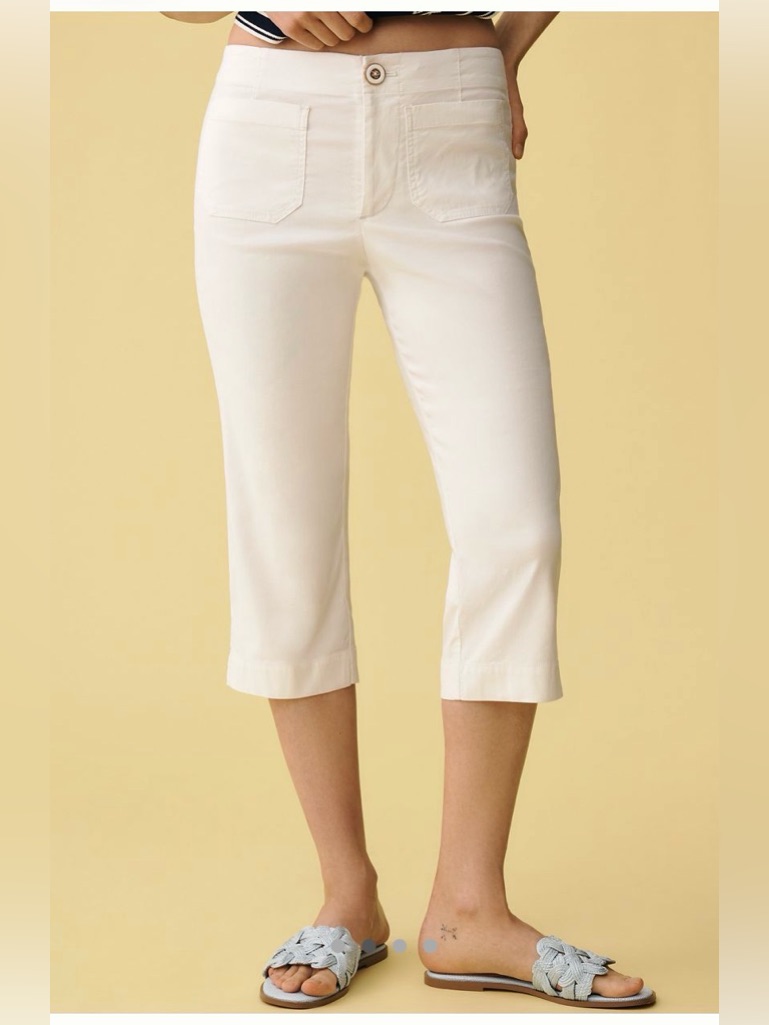 Maeve Linen Blend Capri Pants